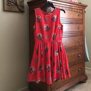 Rose skater style dress/ A-line dress