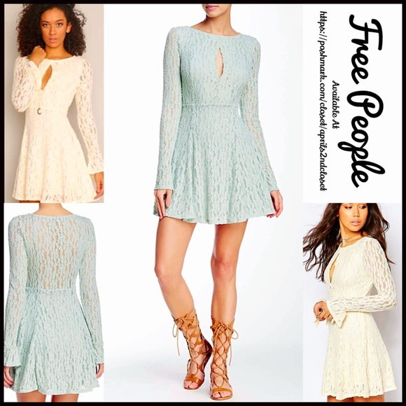 ❌SOLD❌❗️1-HOUR SALE❗️FREE PEOPLE Lace Slip Dress - Picture 2 of 8