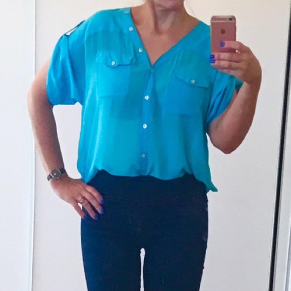 Daniel Rainn Turqouise Blouse - sz S