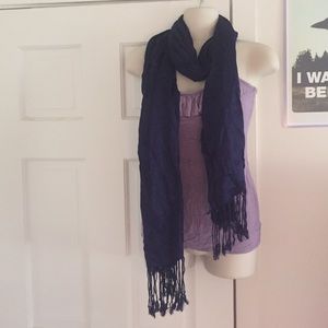 Charming Charlie navy blue scarf