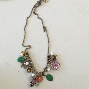 Multi charm spring necklace
