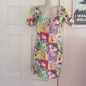 Looney tunes color block dress