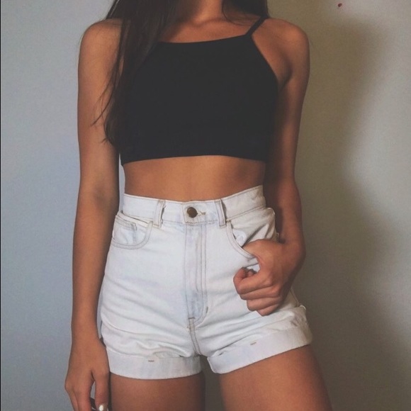 American apparel cuff Jean shorts - Picture 2 of 4