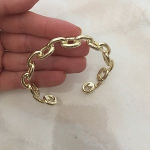 Gold plated chain link bangle
