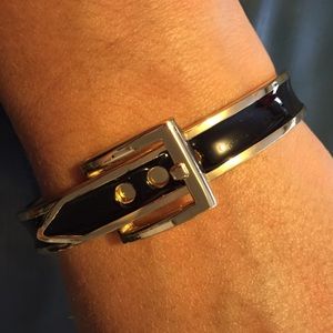 Black and Gold Buckle Bangle