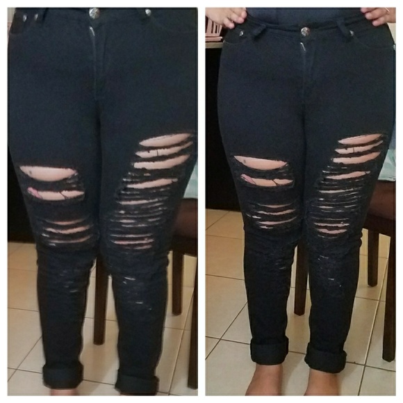 💚💓New Distressed SkinnyJeans - Picture 5 of 6