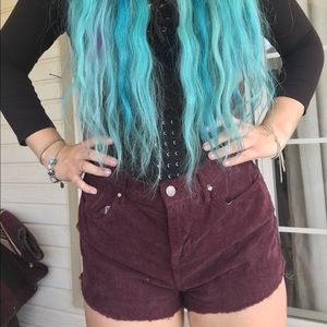 Corduroy maroon colored shorts