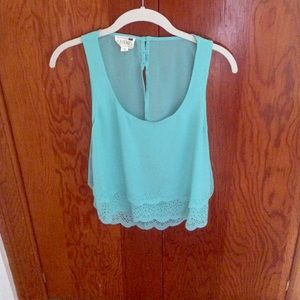 Aqua crop top