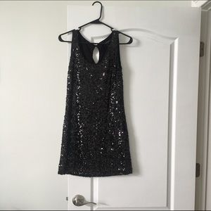 Black sequin dress