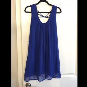 Royal blue scoop neck dress