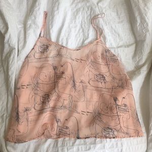 American apparel chiffon shirt L