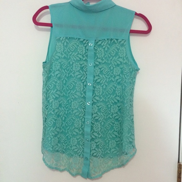 Lace back button up - Picture 1 of 3