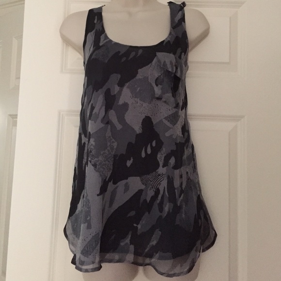 Sleeveless Camo top.