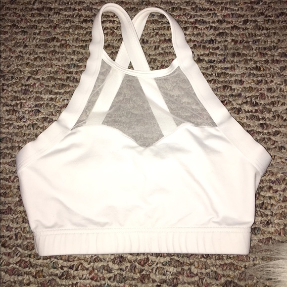 White mesh crop top