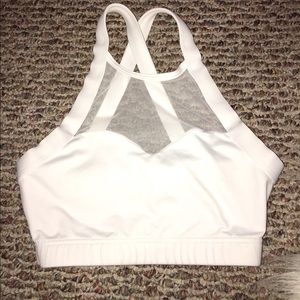 White mesh crop top