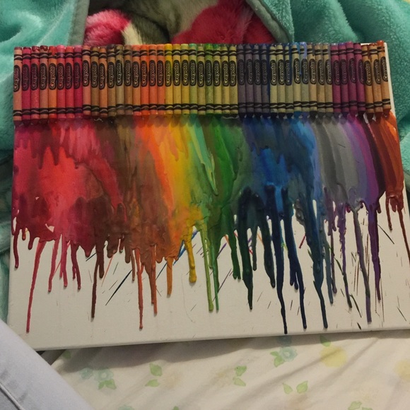 Melted crayon art