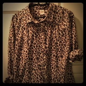 Leopard button up