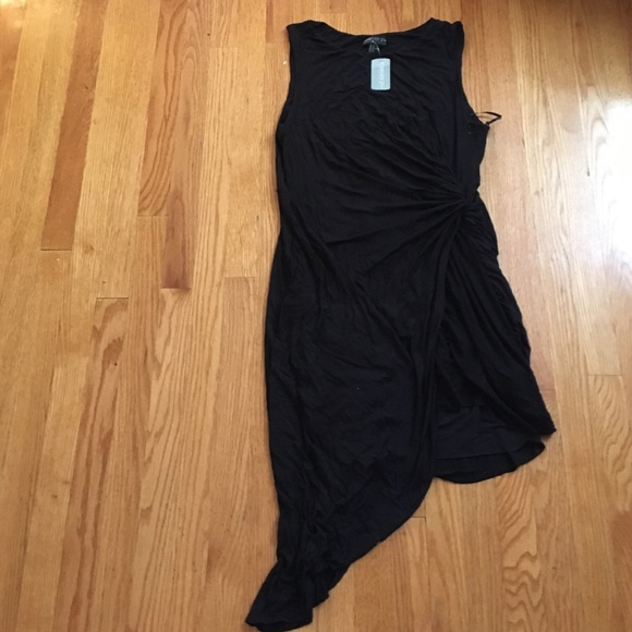 Asymmetrical body con dress