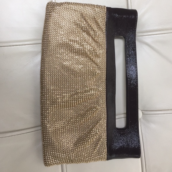 BCBG gold clutch