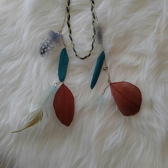 SALE! HIPPIE FEATHER HEAD Band - Picture 2 of 2