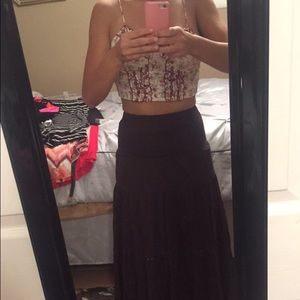 Combo crop top and skirt