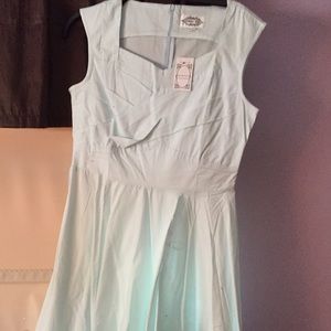 Blue 50s style dress