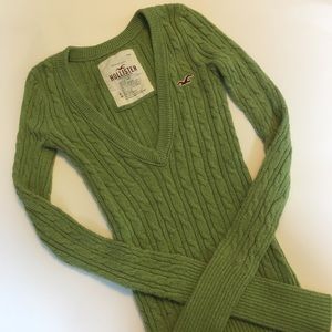 Hollister Green Knit Sweater - Size Small