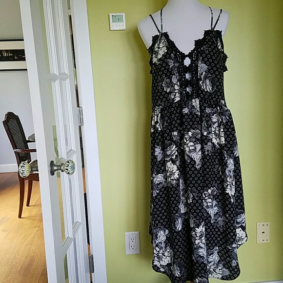 New Free People floral halter high low dress