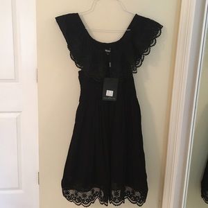 Black Off the Shoulder Lace Dress