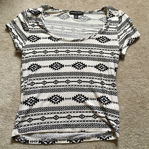 White and black crop top