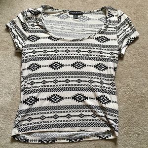 White and black crop top