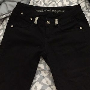Black Denim Jeans with diamonds