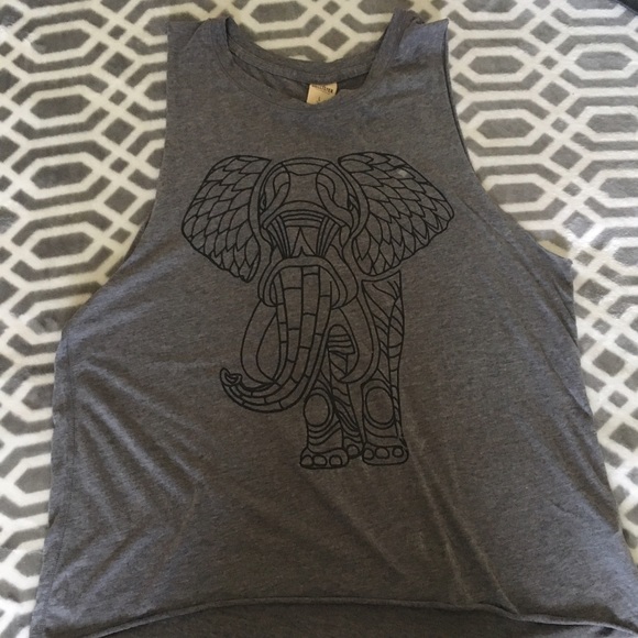 Hollister Elephant Graphic Muscle Tee