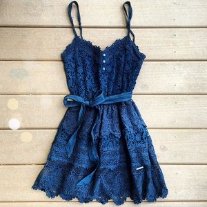 Navy Lace Summer Dress - new! tags attached!