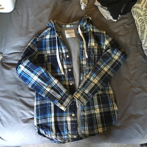 Men's lined, hooded flannel with hood