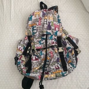 Lesportsac cat pattern backpack