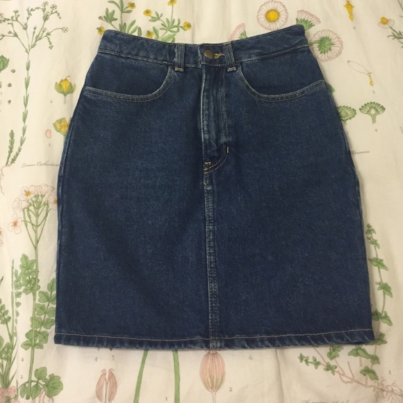 SOLD ON MERC American Apparel denim pencil skirt