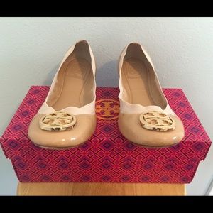 Tory Burch Caroline size 9.5 flats Camellia Pink