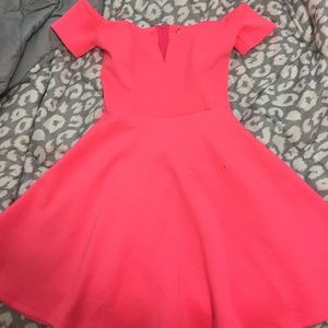 Charlotte Russe Flared Off the Shoulder Dress