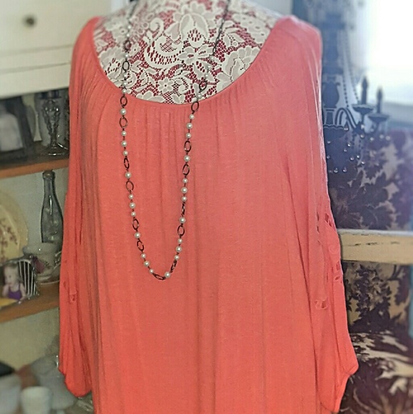 ⓟⓛⓤⓢCoral Tunic