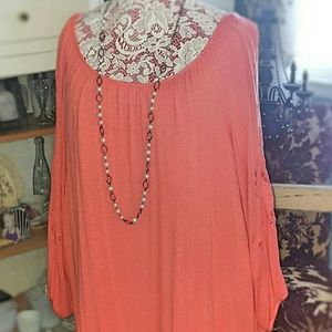 ⓟⓛⓤⓢCoral Tunic