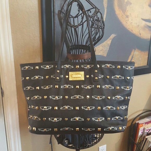 Betsy Johnson studded tote