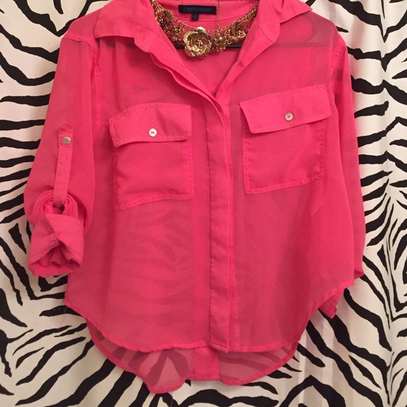 Pink Chiffon Blouse