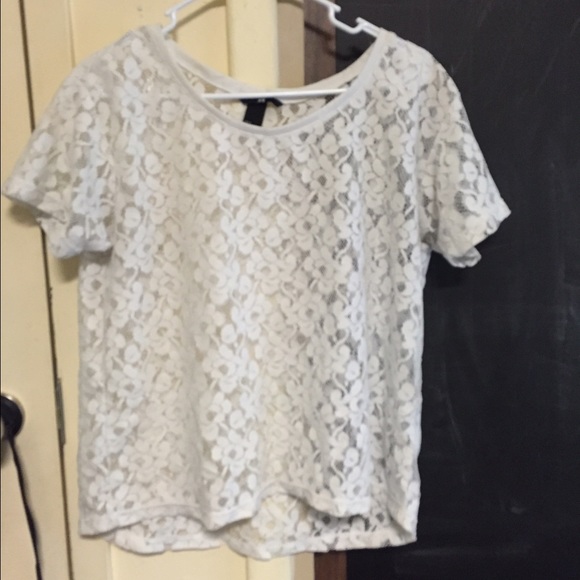 WHITE lace blouse