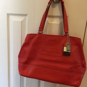 Coach red Hobo purse.