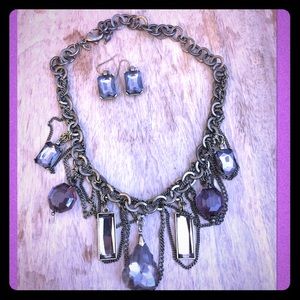 Jeweled Necklace & Earrings Set