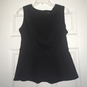 Style & Co black stretch sleeveless peplum top