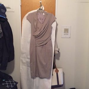 Reiss Taupe/stone cocktail dress