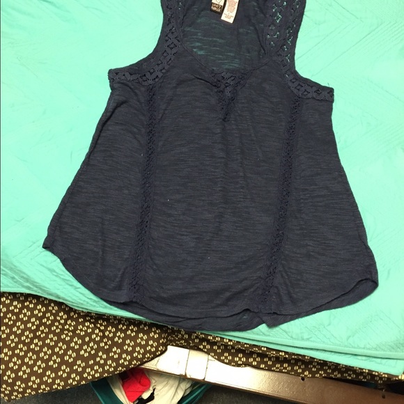 NAVY blue sheer shirt-SUMMER