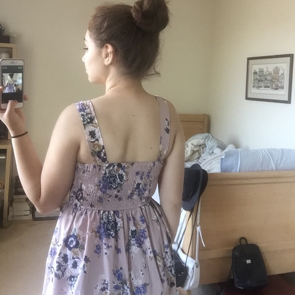 Lavender Sweetheart Floral Summer Skater Dress - Picture 4 of 4
